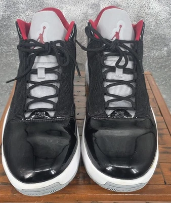 Nike Air Jordan Max Aura 2 preto cimento cinza lobo vermelho CK6636-006 masculino tamanho 13 - Imagem 1 de 4