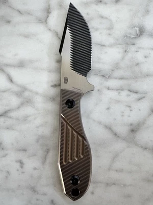 Kansept Tiny Dancer Fixed S35VN Blade Bronze Anodized Titanium Handle w/Sheath - Image 1 of 4