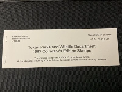 1997 Texas Stamp Booklet, MNHOG  Free Shipping, Lowest On eBay!! - Image 1 of 2
