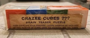 Vintage 1950's Crazee Cubes??? Brain Teaser Puzzle ~ NOS - Picture 1 of 6