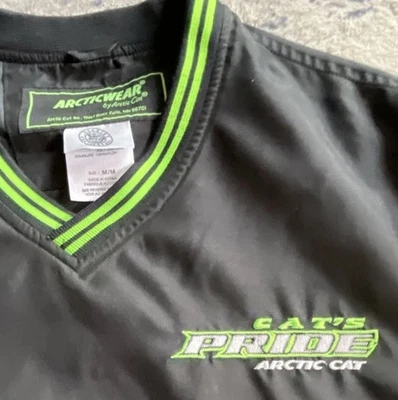 ArcticWear by Arctic Cat Cat’s Pride Black Neon Green Pullover Jacket Men’s M - Image 1 of 4