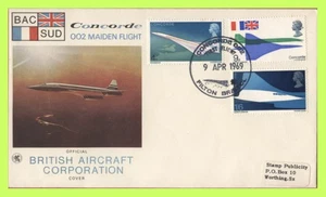 G.B. 1969 Concorde set on official BAC Flight Cover, Filton - Picture 1 of 1