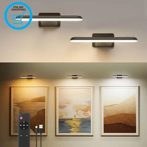 2 Pack Picture Lights for Wall, Battery Operated Picture Light Rechargeable, Cor - Picture 1 of 12