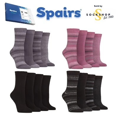 Calcetines térmicos para mujer, bota, cálidos, acogedores, a rayas, 4 pares multipack 4-8 - pares Foto 1 de 4