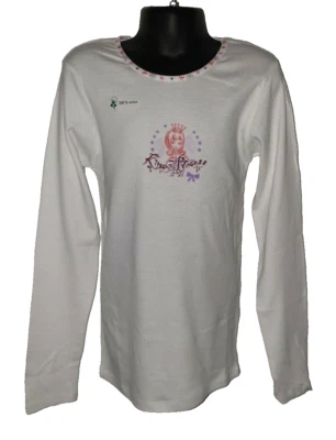 Nuevo con etiquetas Camiseta Top Niñas Talla 4 Años Marca Absorba Manga Larga Blanca Cuello Redondo Estampado Foto 1 de 2