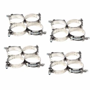 16x Premium 304 Stainless Steel T-Bolt Turbo Silicone Hose Clamp 1.5" 44-51mm - Picture 1 of 4