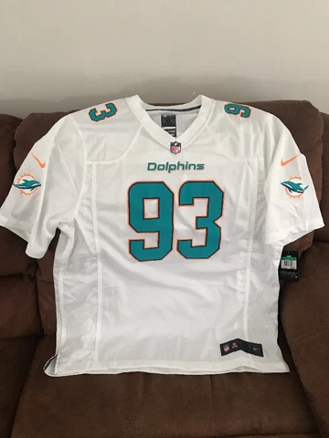 NIKE miami dolphins ndamukong suh #93 NFL  White Jersey XL men’s Cover