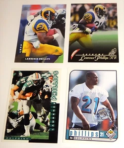 Lawrence Phillips 1997-98 Lot of 4 Rare Huskers Donruss Upper Deck Score - Picture 1 of 10