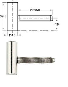10St. Bandoberteil, Türteil f.2-tlg.Bänder DIN Normtür, Holztür, Einbohrband,Tür - Bild 1 von 7