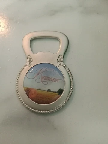 STATE OF KANSAS MISSOURI Magnetic Metal Bottle Opener BIN#1A Cover