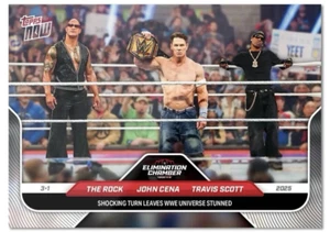The Rock/John Cena/Travis Scott - 2025 WWE Topps NOW® Card 27 auf Lager - Bild 1 von 1