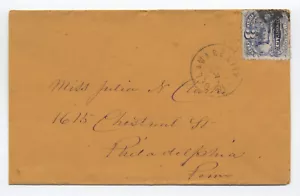 c1870 Delaware City DE #114 cubierta a Filadelfia [S.3558] - Imagen 1 de 3