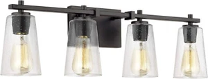 Mercer 4-Light Modern Oil Rubbed Bronze Bathroom Vanity Light - Picture 1 of 2