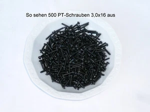500 St. EJOT PT-Schrauben - 3,0x16 - PZ - schwarz verzinkt - Bild 1 von 2