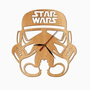 Star Wars design wooden wall clock home art playroom movie game comics [ 2 ] - Picture 1 of 1