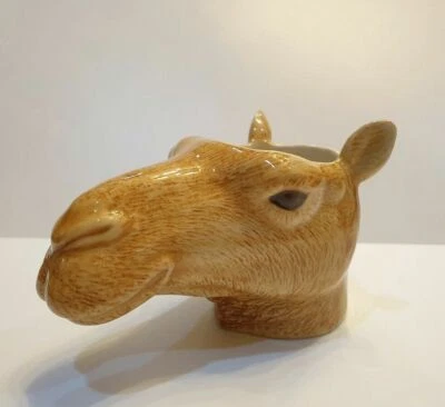 Estatuilla con cabeza de camello florero maceta cerámica suculenta huevo taza decoración del hogar Foto 1 de 4