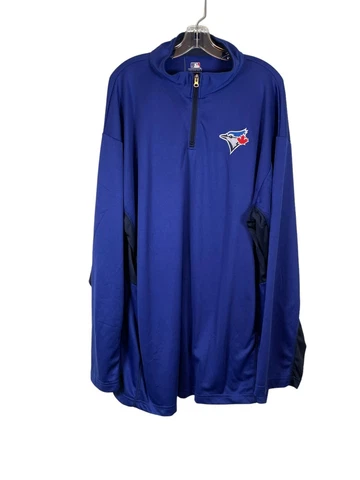 MLB Genuine Merchandise Toronto Blue Jays 1/4 Zip Sweater Mens 2XLT Blue Cover