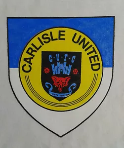 Iron On Transfer x3 Football Club Crest Emblem Logo Vintage - Carlisle United - Picture 1 of 3