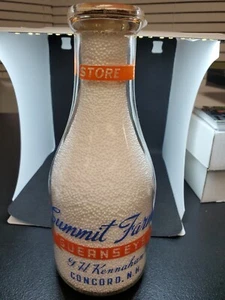 Summit Farms Dairy Milk Bottle Concord New Hampshire Kennahan RARE Guernseys - Bild 1 von 5