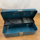 Vintage Blue Model 2311 Union Steel Chest Fishing Tackle Box Tray Tool Box USA