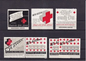 SA34k Germany Your Help for Red Cross pair + stamps vignette cinderella label. - Picture 1 of 1