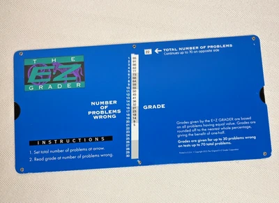 Gráfico de diapositivas de grado E-Z con letra grande azul real, 7200, E-Z Foto 1 de 2