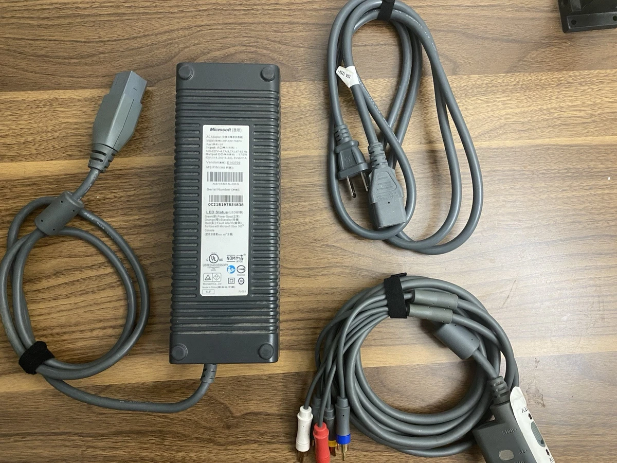 Brand New Xbox AV Cable & AC Power Cord Combo For Original Xbox Console - 5ft Composite 7 thumbnail image
