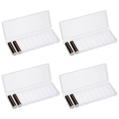 Caja de almacenamiento organizadora de baterías, 10 pilas AA estuche de almacenamiento transparente soporte 4 piezas Foto 1 de 4