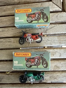 Lot Of 2 Vintage 1974 MATCHBOX SUPERFAST #18 HONDARORA MOTORCYCLE With Boxes - Picture 1 of 10