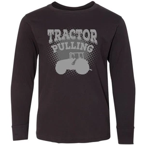 Inktastic Tractor Pulling Sport Hobby Youth Long Sleeve T-Shirt Tractors Compete - Picture 1 of 1
