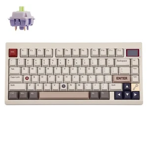 Epomaker TH80 Pro V2 75% Clavier de Jeu sans Fil, Blanc, QWERTY US, Wisteria - Photo 1/16