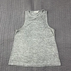 rag & bone Tank Top Womens Small Gray Heather High Neck Sleeveless Stretch Knit - Picture 1 of 23