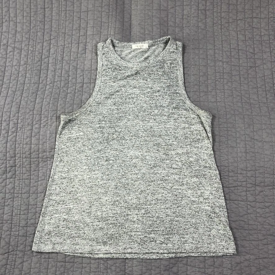 Camiseta sin mangas rag & bone para mujer pequeña gris jaspeado cuello alto sin mangas tejido elástico Foto 1 de 4