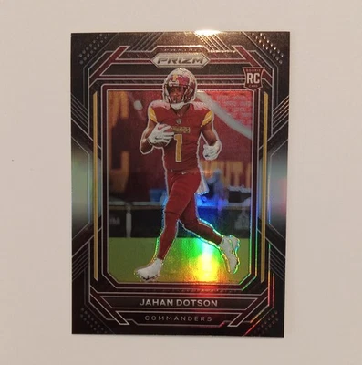 2022 Panini Chronicles Prizm Black Jahan Dotson #PB-15 Silver Prizm RC SP  - Image 1 of 4