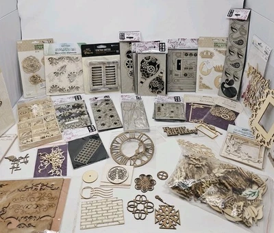 Lote de 30 + aglomerado/madera para manualidades ático polvoriento, marketing prima, Wycinanka  Foto 1 de 4