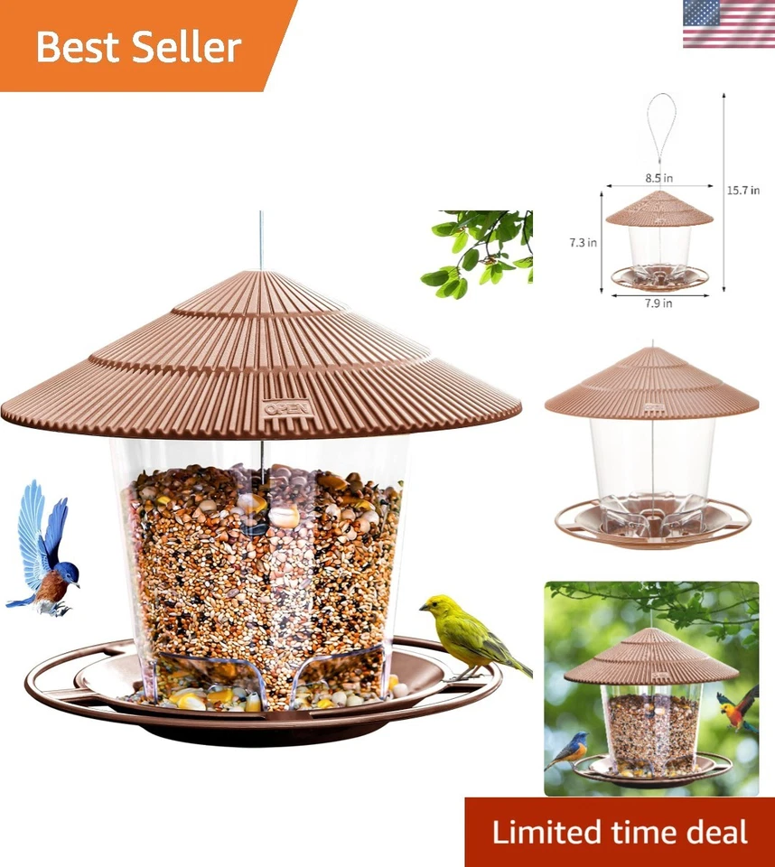 Hanizi Bird Feeders Outside Feeder Wild Seed Squirrel Proof Garden Yard Watchers