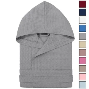 Accappatoio Nido d’Ape Unisex Uomo Donna leggero con Cappuccio e tasche 7130 - Imagen 1 de 50