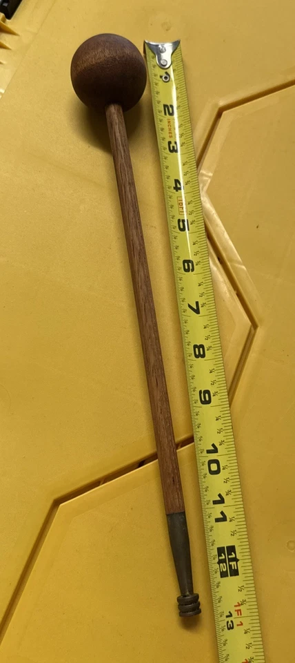 De colección Cargador Bozal Bola Arrancador Bala Arrancador Madera Dura y Latón Caza Foto 1 de 4