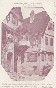 Postcard Baden Württemberg Lauffen Building Exhibition Poster from 1908 - Picture 1 of 2