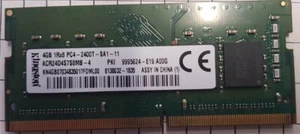 KINGSTON ACR24D4S7S8MB-4 - 4 GB DDR4 SO-DIMM LAPTOP RAM - 1Rx8 PC4-2400T - Afbeelding 1 van 1
