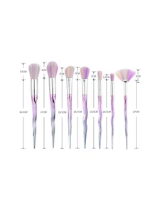 7-TEILIGES EINHORN PINK DIAMANT TWIST MAKE-UP PINSEL SET GRUNDIERUNG AUGEN GESICHT PINSEL KIT - Bild 1 von 8