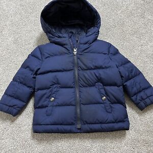 Polo Ralph Lauren Quilted Boys Jacket Coat Blue  Hooded 2T