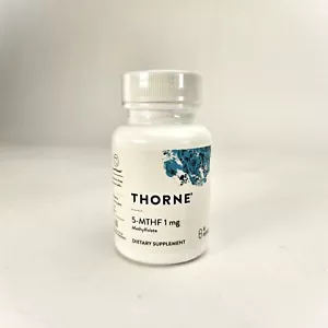 New 04/2025 THORNE Research 5-MTHF  1mg 60caps Methylfolate B129 - Picture 1 of 5