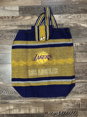 NBA Los Angeles LAKERS Light weight Knitted Backpack Sack Satchel Cover