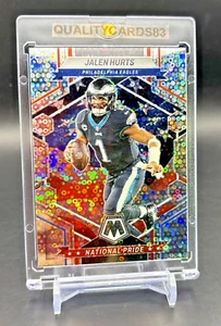 JALEN HURTS NO HUDDLE REFRACTOR CARD WITH CASE NFL PHILADELPHIA EAGLES - Picture 1 of 5