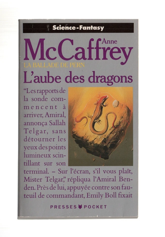 ANNE McCAFFREY   L'AUBE DES DRAGONS    PRESSES POCKET N°5362    1990 - Photo 1/3