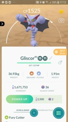 Pokémon Gliscor ( Gligar Evolution ) GO - Image 1 of 2