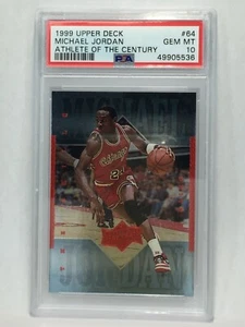 PSA 10 GEM 1999 Upper Deck Athlete of the Century Michael Jordan #64 BULLS HOF - Picture 1 of 2