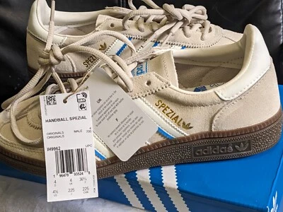 Size 4.5 - Men's Adidas Handball Spezial Originals Aluminium Core White |IH9962| - Image 1 of 4