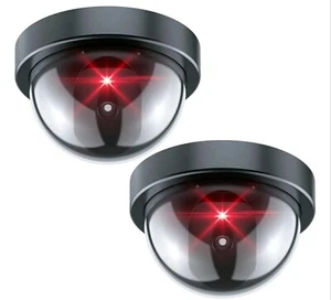 5 Pack Dummy Fake CCTV  security Dome Camera with Flashing Red  Light. free ship - Picture 1 of 7